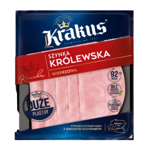 Szynka królewska wieprzowa plastry 120 g Krakus 8b6b1b31c2157975e5a8c6574e9f6cf1.png