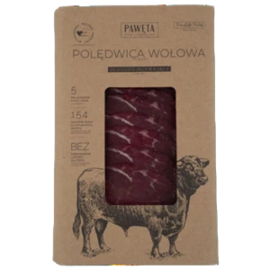 Pawęta Polędwica wołowa dojrzewająca plastry 65 g