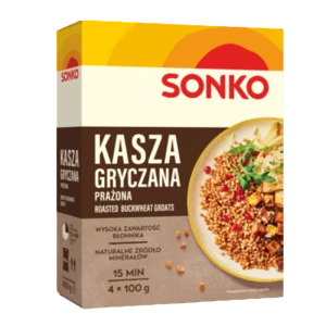 Sonko. Kasza gryczana prażona 4x100 g.