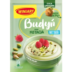 Winiary Budyń smak pistacjowo-malinowy bez dodatku cukru 35g