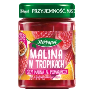 Herbapol dżem Malina w tropikach - malina & pomarańcza 280 g