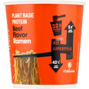 Danie błyskawiczne wysokobiałkowe z makaronem ramen o smaku wołowiny 62g