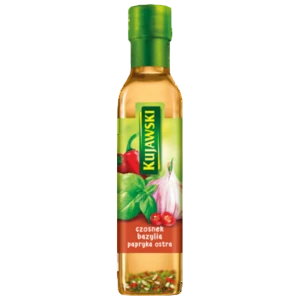 Olej Kujawski z czosnkiem, bazylią i papryką ostrą 250ml