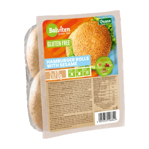 Balviten Bułki hamburgerowe z sezamem 2x70g. Produkt bezglutenowy image-editor%2Fzip-import%2F1776698382077-1160-dfe8455808a9.png
