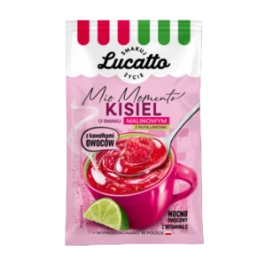 Kisiel malina z nutką limonki - z kawałkami owoców Lucatto 31,5g