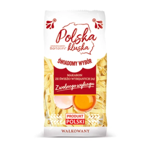 Makaron Bartolini Polska Kluska 1 jajeczny z jajami z wolnego wybiegu 400g - wstążka 1775827369954-s7yhy.png