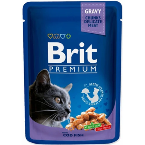 Brit Premium Adult dorsz (Cod Fish) w sosie Mokra Karma dla kota saszetka 100g 1775827743392-x5fkmu.png