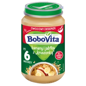 BoboVita Banany i jabłka z kruszonką po 6 miesiącu 190 g