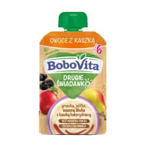 BoboVita Drugie Śniadanko Owoce z kaszką gruszka jabłko suszona śliwka po 6 miesiącu 100 g