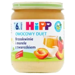HiPP BIO Owocowy Duet Brzoskwinie i morele z twarożkiem po 6. miesiącu 160 g
