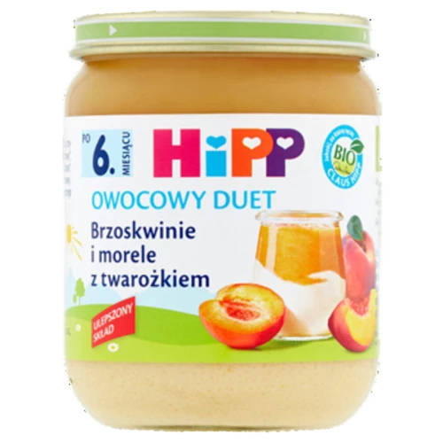 HiPP BIO Owocowy Duet Brzoskwinie i morele z twarożkiem po 6. miesiącu 160 g image-editor%2Fzip-import%2F1776698382077-1330-876189ca5e8a.png