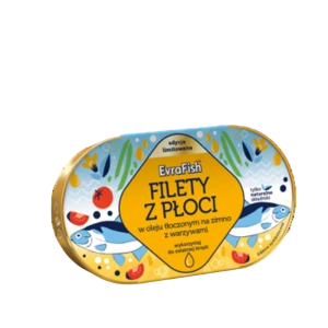 EVRAFISH Filety z płoci w oleju tłoczonym na zimno z warzywami 170g