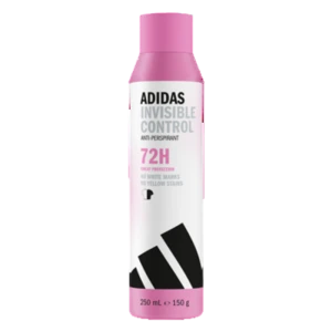 adidas Invisible Control antyperspirant w sprayu dla kobiet bez białych plam i żółtych śladów, 250 ml