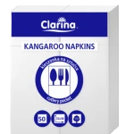 Serwetki Kangurki 38X32 50szt białe Clarina