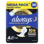Always Ultra Podpaski Secure Night ze skrzydełkami 36 szt.