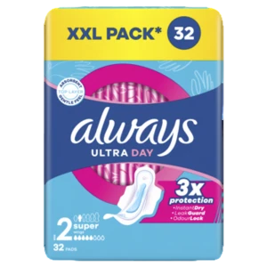 Always Podpaski Ultra Day Super ze skrzydełkami 32 szt.