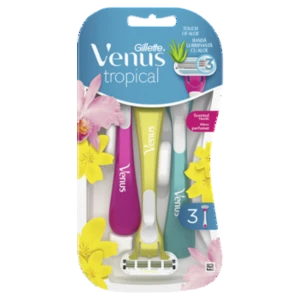 Gillette Venus Tropical Maszynka do golenia, 3 Maszynki jednorazowe dla kobiet