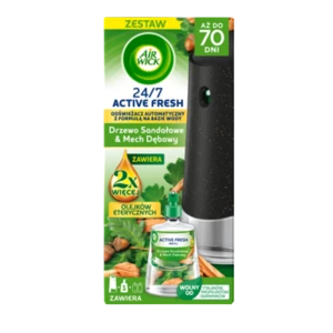 Air Wick Odświeżacz powietrza Active Fresh Drzewo Sandałowe i Mech Dębowy Komplet 228 ml