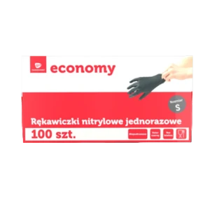 Transgourmet Economy Rękawiczki nitrylowe czarne rozmiar S 100szt.