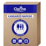 Serwetki Kangurki 38X32 50szt eco brąz Clarina
