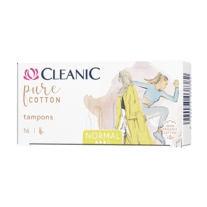Cleanic Pure Cotton Tampony Normal 16 szt. (100% bawełna organiczna)