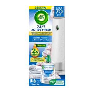 Air Wick Odświeżacz powietrza Active Fresh Świeże Pranie i Biała Orchidea Komplet 228 ml