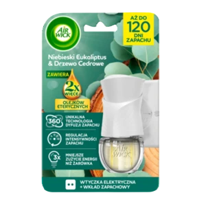 Air Wick Elektryczny odświeżacz powietrza Niebieski Eukaliptus i Drzewo Cedrowe Komplet 19 ml