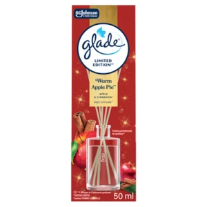 Glade® Reed Diffuser - Warm Apple Pie™ , odświeżacz powietrza pachnące patyczki 50ml