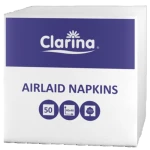 Serwetki AIRLAID białe 40x40 cm 50szt 1/4 Clarina