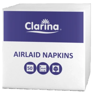Serwetki AIRLAID białe 40x40 cm 50szt 1/4 Clarina