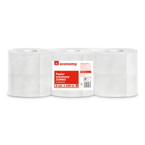 TG ECONOMY Papier toaletowy JUMBO „biały” 100 m 6R 2W 100% celuloza 1775823844730-x375m.png