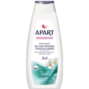 Apart Double Care Nawilżający żel pod prysznic i płyn do kąpieli 2w1 białe kwiaty 900ml