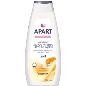 Apart Double Care Nawilżający żel pod prysznic i płyn do kąpieli 2w1 mleko i miód 900ml