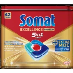 Somat 5in1 Kapsułki do mycia naczyń w zmywarkach w metalowej puszce 781,2 g (42 sztuki)