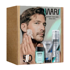 Wars Expert for men Zestaw upominkowy Sensitive (balsam 125ml + pianka do golenia 200ml + woda po goleniu 90ml)