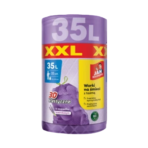 Jan Niezbędny Worki LD 3D taśma Lawenda XXL 35L 32szt