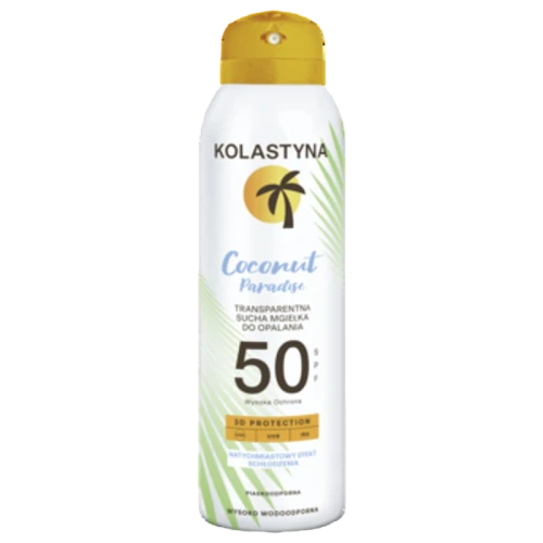 Kolastyna '24 Coconut Paradise Transparentna sucha mgiełka do opalania SPF50 150ml image-editor%2Fzip-import%2F1776698382077-1439-d215553cfa2d.png