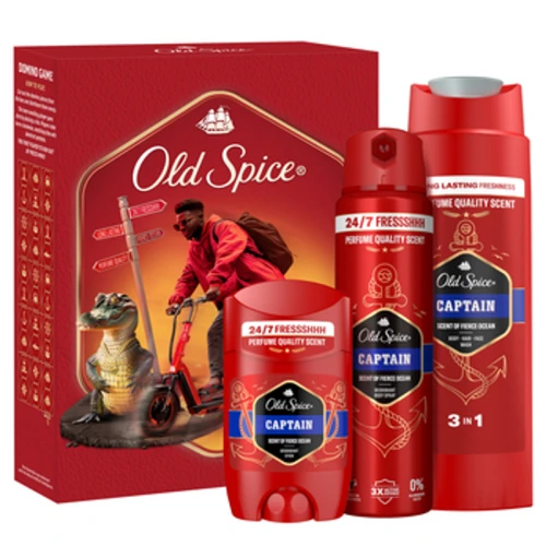 Old Spice Zestaw Podarunkowy Z Dezodorantem W Sztyfcie, Sprayem I Żelem Pod Prysznic Captain 1775824105898-qig7rs.png