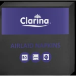 Serwetki AIRLAID, 40 x 40, składane, Czarne - a'50, CLARINA