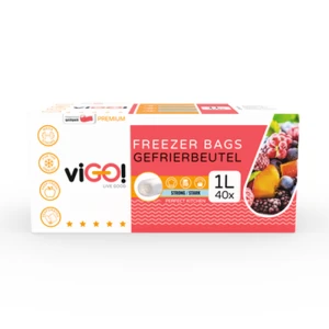 viGO! Woreczki na mrożonki 1L 40szt box