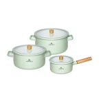 Natur Enamel Kpl. garnków 6 el. - zielone