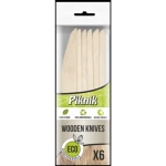 Nóż drewniany 6 sztuk Piknik