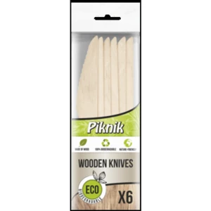 Nóż drewniany 6 sztuk Piknik