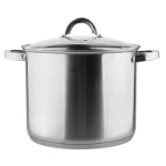 Garnek nierdzewny 26 cm 10,5 l wysoki z pokrywą szklaną Fabio Altom Design