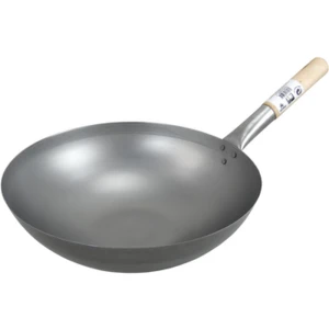 Wok blaszany 35cm, spód zaokrąglony IMPORT