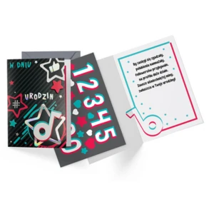 Karnet DK-1093 Urodziny dziecięce (wymienne cyferki)