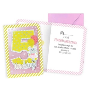 Karnet DK-989 Urodziny 5 (cyferki)