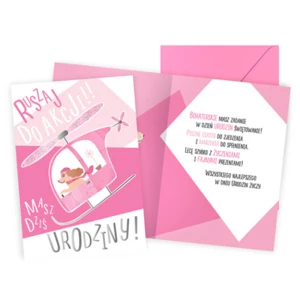 Karnet PR-501 Urodziny dziecięce (piesek-helikopter)