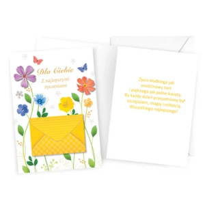 Karnet DK-1054 Urodziny (damskie, kwiaty)