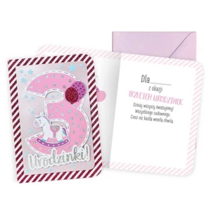 Karnet DK-986 Urodziny 3 (cyferki)